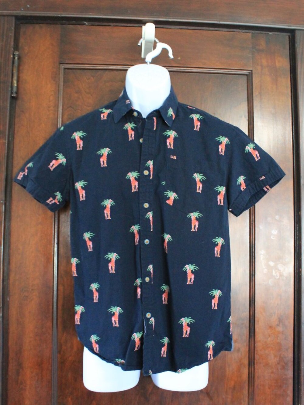 Men's Nickel & Iron 100% Cotton Giraffe Shirt, Small